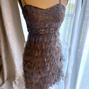 💎❤️‍🔥LUXURY SUEWONG  Gold Halter Sheath Mini Dress❤️‍🔥